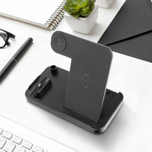 Заредете изображение във визуализатора на галерията – Wireless charger qi 4in1 10w w30 black - TopMag
