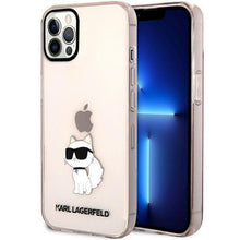 Заредете изображение във визуализатора на галерията – Karl Lagerfeld KLHCP12MHNCHTCP iPhone 12 /12 Pro 6.1" pink/pink hardcase Ikonik Choupette
