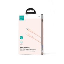 Заредете изображение във визуализатора на галерията – Joyroom Multi-Color Series SA34-CC3 USB-C / USB-C Cable 60W Fast Transfer 1m - Pink

