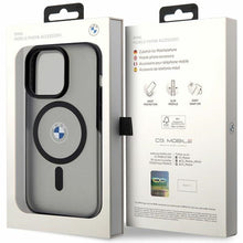 Заредете изображение във визуализатора на галерията – Original Case BMW Signature MagSafe BMHMP14LDSLK for Iphone 14 Pro Black
