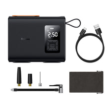 Заредете изображение във визуализатора на галерията – Baseus Mega EnergyPump Series Portable Tire Pump Compressor with 6000 mAh Battery and LED Flashlight
