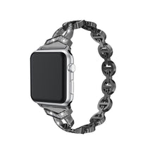 Заредете изображение във визуализатора на галерията – Bracelet loop for Apple Watch 42/44/45 design 3 black
