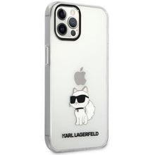 Заредете изображение във визуализатора на галерията – Karl Lagerfeld KLHCP12MHNCHTCT iPhone 12 /12 Pro 6.1" transparent hardcase Ikonik Choupette

