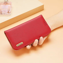 Заредете изображение във визуализатора на галерията – DUX DUCIS Hivo - Leather Wallet Case for Apple iPhone 13 Pro Max czerwone
