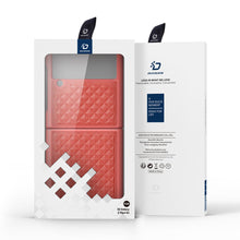 Заредете изображение във визуализатора на галерията – Dux Ducis Venice case for Samsung Galaxy Z Flip 4 leather case red
