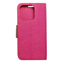 Заредете изображение във визуализатора на галерията – CANVAS Book case for IPHONE 15 Pro pink
