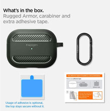 Заредете изображение във визуализатора на галерията – Spigen RUGGED ARMOR Apple AIRPODS PRO 1 MILITARY GREEN
