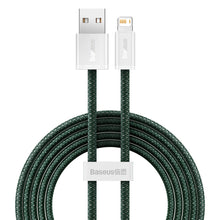 Заредете изображение във визуализатора на галерията – Baseus Dynamic 2 Series USB-A - Lightning 2.4A 480Mbps cable 2m green
