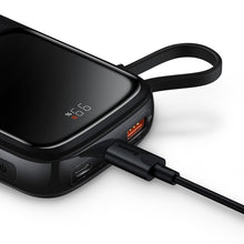 Заредете изображение във визуализатора на галерията – Powerbank 10000mAh 20W Baseus Qpow Pro Overseas Edition + USB C 3A Cable - Black
