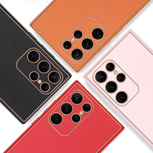 Заредете изображение във визуализатора на галерията – Dux Ducis Yolo elegant cover made of ecological leather for Samsung Galaxy S22 Ultra pink
