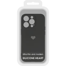 Заредете изображение във визуализатора на галерията – Vennus Silicone Heart Case for Iphone 14 Pro design 1 black
