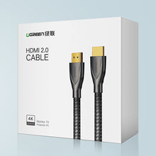 Заредете изображение във визуализатора на галерията – Ugreen HDMI 2.0 4K UHD cable 2m black (HD131)
