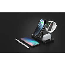 Заредете изображение във визуализатора на галерията – Wireless charger qi 4in1 10w w30 black - TopMag
