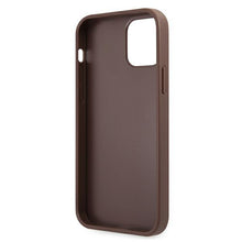 Заредете изображение във визуализатора на галерията – Guess GUHCP12M4GMGBR iPhone 12/12 Pro 6,1" brązowy/brown hardcase 4G Big Metal Logo
