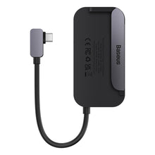 Заредете изображение във визуализатора на галерията – Baseus PadJoy universal USB-C HUB for tablet / smartphone 4in1 USB-C - dark gray
