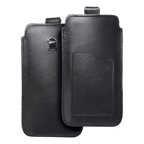 ROYAL - Leather universal blet pocket / black - Size 2XL - IPHONE 6 PLUS / SAMSUNG A52 / XIAOMI REDMI NOTE 10