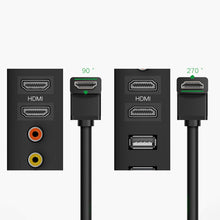 Заредете изображение във визуализатора на галерията – Ugreen angled HDMI cable (90°) 4K 1m black (HD103)
