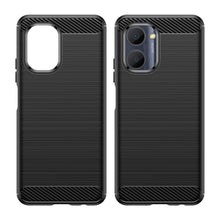 Заредете изображение във визуализатора на галерията – Carbon Case case for Realme C33 flexible silicone carbon cover black

