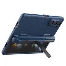 Заредете изображение във визуализатора на галерията – Nillkin Super Frosted Shield Fold Case for Samsung Galaxy Z Fold 5 5G blue (pen holder)
