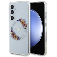 Заредете изображение във визуализатора на галерията – Guess IML Flowers Wreath MagSafe case for Samsung Galaxy S24 - transparent
