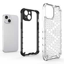 Заредете изображение във визуализатора на галерията – Honeycomb case for iPhone 14 Plus armored hybrid cover transparent

