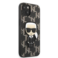 Заредете изображение във визуализатора на галерията – Karl Lagerfeld KLHCP13SPMNIKBK iPhone 13 mini 5.4" hardcase black/black Monogram Ikonik Patch
