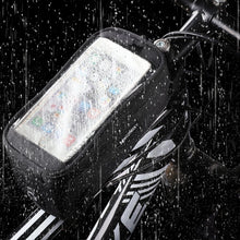 Заредете изображение във визуализатора на галерията – Wozinsky frame bike bag phone cover up to 6.5 inch 1l black (WBB6BK)
