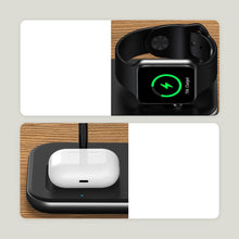 Заредете изображение във визуализатора на галерията – Choetech MFM MFi charger/inductive charging station 3in1 iPhone 12/13/14, AirPods Pro, Apple Watch gray (T589-F)
