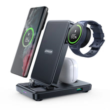 Заредете изображение във визуализатора на галерията – Joyroom JR-WQS01 Samsung Galaxy USB-C 4in1 charging station foldable - black
