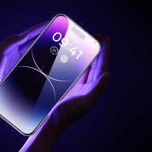 Заредете изображение във визуализатора на галерията – Baseus Privacy Tempered Glass For iPhone 14 Pro Max Full Screen 0.3mm Privacy Filter Anti Spy + Mounting Frame

