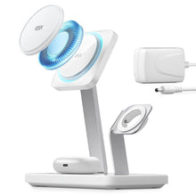 Заредете изображение във визуализатора на галерията – ESR HALOLOCK 3IN1 CRYOBOOST MAGNETIC MAGSAFE WIRELESS CHARGER ARCTIC WHITE
