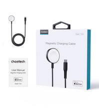 Заредете изображение във визуализатора на галерията – Choetech T319 MFI 5W wireless charger for Apple Watch + USB-C cable - black
