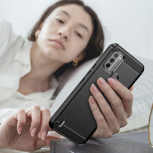 Заредете изображение във визуализатора на галерията – Carbon Case cover for Nokia C31 flexible silicone carbon cover black
