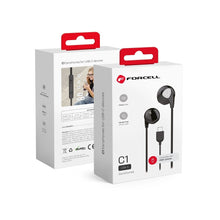 Заредете изображение във визуализатора на галерията – Premium Sound Hi-Fi Earphones Forcell C1 USB type C Black
