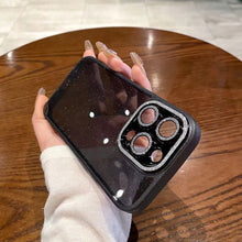 Заредете изображение във визуализатора на галерията – Liquid Glitter Camera Case for Iphone 12 black
