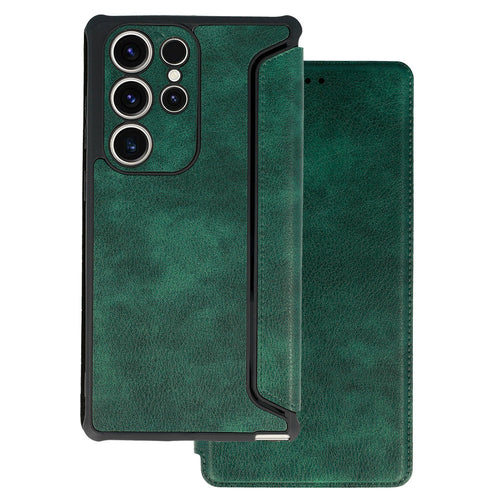 Razor Leather Book Case for Samsung Galaxy A13 4G dark green