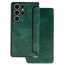 Заредете изображение във визуализатора на галерията – Razor Leather Book Case for Samsung Galaxy A33 5G dark green
