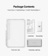 Заредете изображение във визуализатора на галерията – Ringke Fusion Combo Outstanding hard case with TPU frame for Samsung Galaxy Tab S7+ (S7 Plus) + self-adhesive foldable stand transparent (FC476R39)
