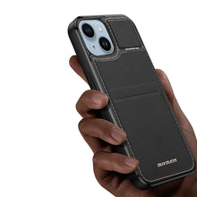 Заредете изображение във визуализатора на галерията – 3in1 Wallet Case with Stand for iPhone 15 MagSafe RFID Blocking Dux Ducis Rafi Mag - Black
