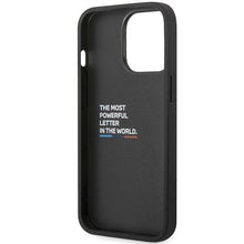 Заредете изображение във визуализатора на галерията – Case BMW BMHCP14X22PPMK iPhone 14 Pro Max 6.7" black/black Tricolor M Collection
