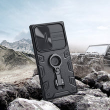 Заредете изображение във визуализатора на галерията – Nillkin CamShield Armor Pro Magnetic Case for Samsung Galaxy S23 Ultra Magnetic MagSafe Cover with Camera Cover Black
