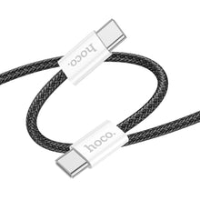 Заредете изображение във визуализатора на галерията – HOCO cable Type C to Type C 60W X104 SOURCE 1m black
