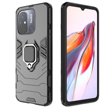 Заредете изображение във визуализатора на галерията – Ring Armor Case for Xiaomi Redmi 11A / Poco C55 / Redmi 12C Armor Cover Magnetic Holder Ring Black
