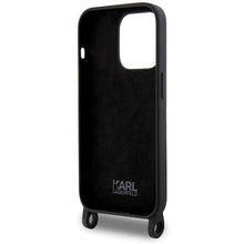 Заредете изображение във визуализатора на галерията – Karl Lagerfeld KLHCP15XSCBSKNK iPhone 15 Pro Max 6.7&quot; hardcase black/black Crossbody Silicone Ikonik
