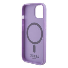 Заредете изображение във визуализатора на галерията – Guess GUHMP15SPSAHMCU iPhone 15 6.1" purple/purple hardcase Saffiano MagSafe
