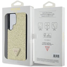 Заредете изображение във визуализатора на галерията – Guess Rhinestone Triangle case for Samsung Galaxy S24 Ultra - gold
