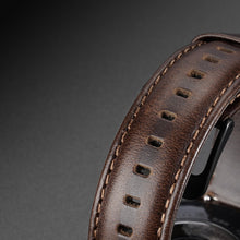 Заредете изображение във визуализатора на галерията – Dux Ducis Leather Strap Strap For Samsung Galaxy Watch / Huawei Watch / Honor Watch (20mm band) Leather Wristband Dark Brown (Business Version)
