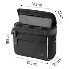 Заредете изображение във визуализатора на галерията – Wozinsky bicycle handlebar bag bike shoulder bag black (WBHBB-01)
