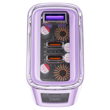Заредете изображение във визуализатора на галерията – Acefast charger GaN 65W 3 ports (1xUSB, 2xUSB C) green (A45)
