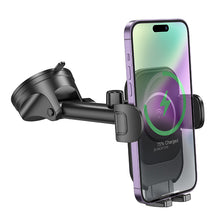 Заредете изображение във визуализатора на галерията – Borofone Car holder BH203 Blue Charm with induction charging to windshield black

